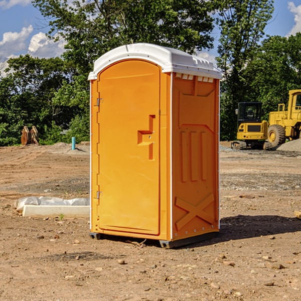 can i customize the exterior of the portable restrooms with my event logo or branding in Nora Springs